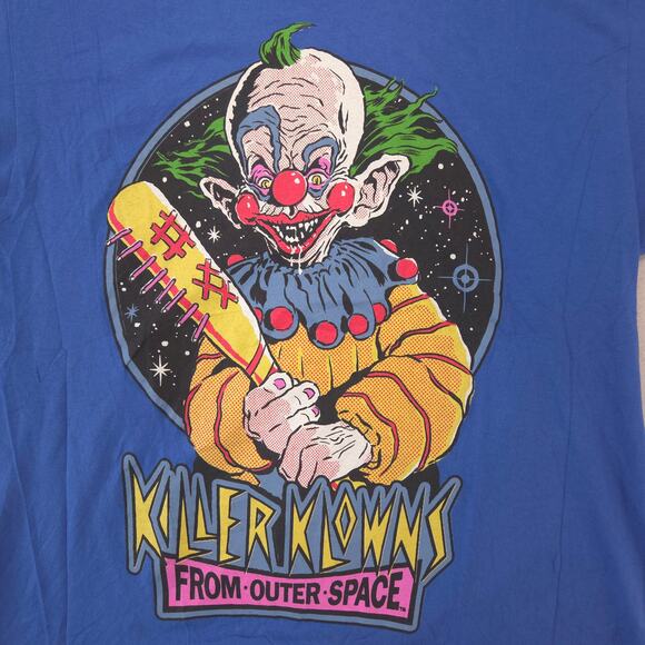 Killer Klowns from Outer Space Movie Crew Neck Graphic Shirt Mens Size L Blue - Picture 4 of 9